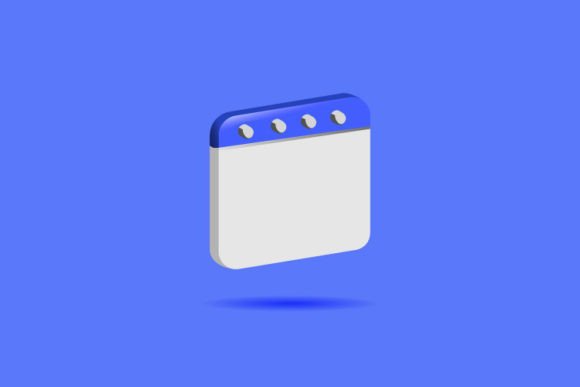 3D Blank Calendar Design Vector: A Versatile Graphic Asset for Content Creators