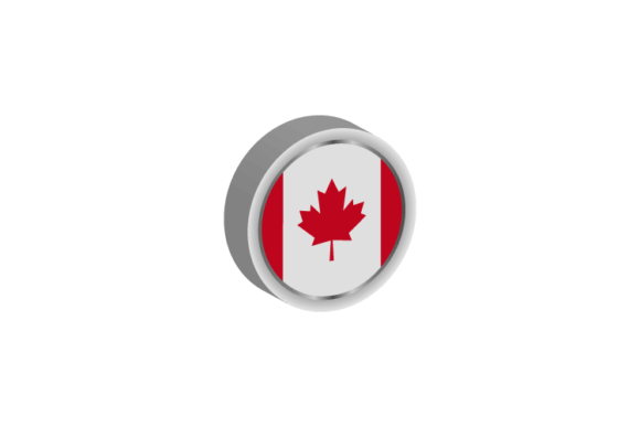 3D Canada Flag Emblem Vector Design for Branding and Marketing