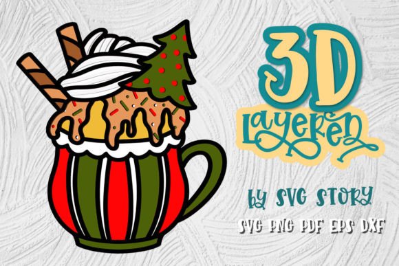 3D Cocoa 05 Christmas Layered Design: A Laser Cutting Asset for Winter Amp Projects