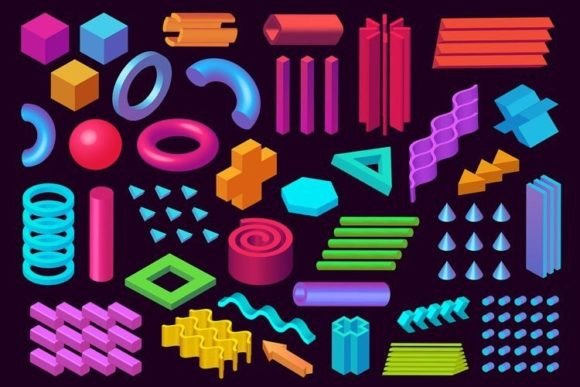 3D Memphis: A Bold Graphic Design Asset for Modern Marketing