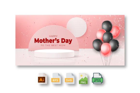 3D Mother’s Day Design Background for Graphic Templates & Handmade Creations