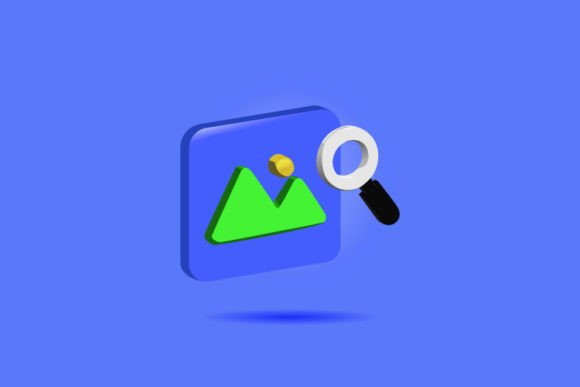 3D Search Images Design Vector Isolated for Craft Projects