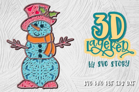 3D Snowman Embroidery Design for Real Projects