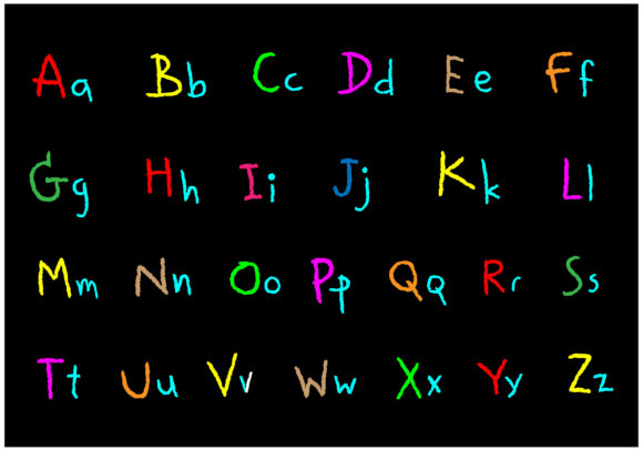 Alphabet Small and Big Letter Design Graphics