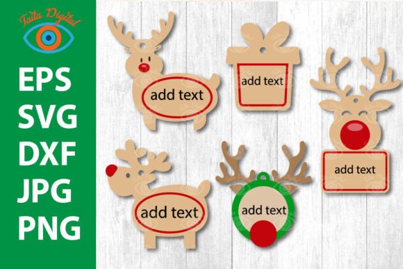 Christmas Reindeers Hanging Decoration: A Festive Laser Cutting Asset for Winter Amp Projects