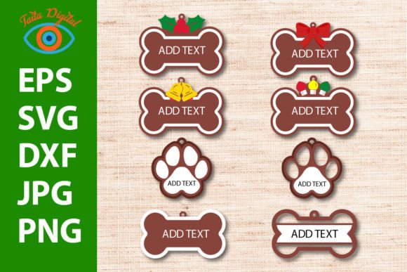 Dog Paw Pet Christmas Ornament for Laser Cutting Projects