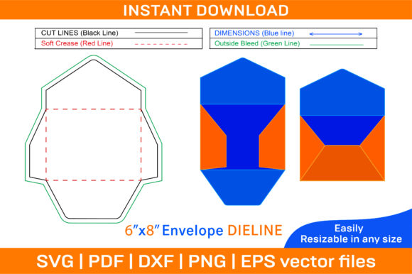 Envelope Packaging Dieline Template: Graphics & Print Templates Review