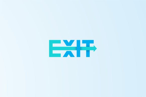 Exit 3D Modern Blue Colour Design – A Graphic Asset Worth Considering for Your Branding Projects