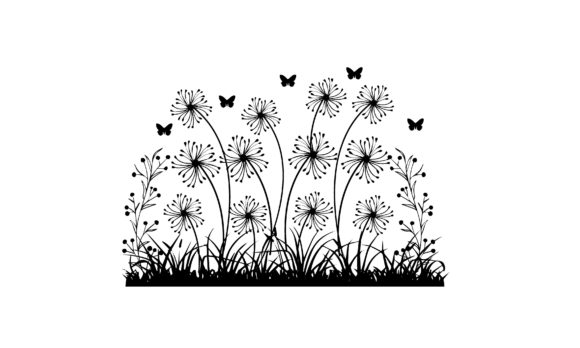 Floral Garden Wall Art Design – A Versatile Graphics Asset for Crafters
