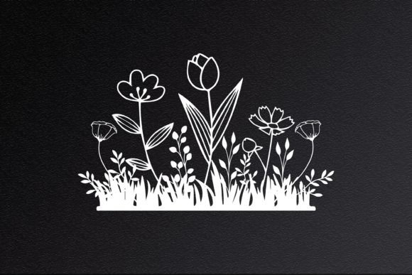Flower 3D Grass Cut File Design for Crafts and Graphics