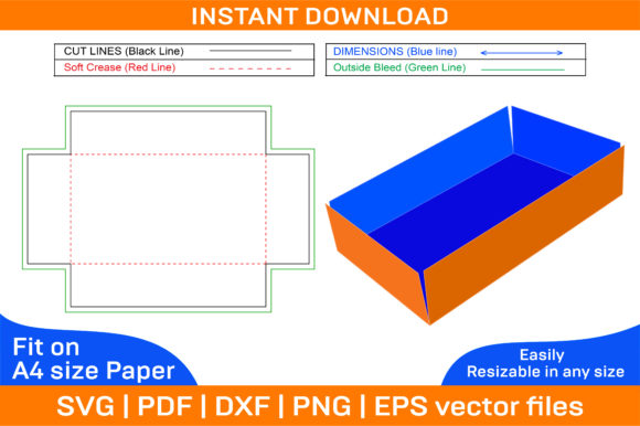 Folding Corrugated Cardboard Box Dieline: Graphics and Print Templates Review