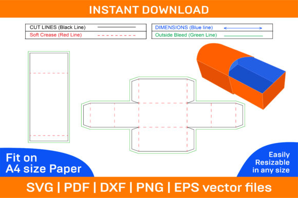 Gift Box, Custom Cardboard Drawer Gift Graphics and Print Templates