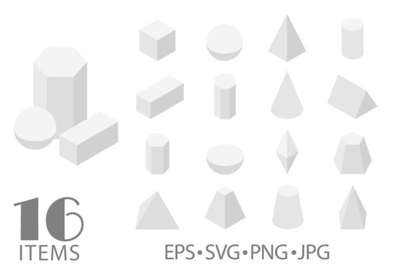 Isometric White Shapes for Modern Website and Editorial Design