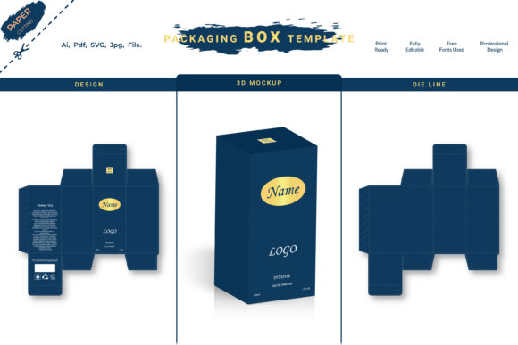 Luxury 3D Box Packaging Design for Modern Branding