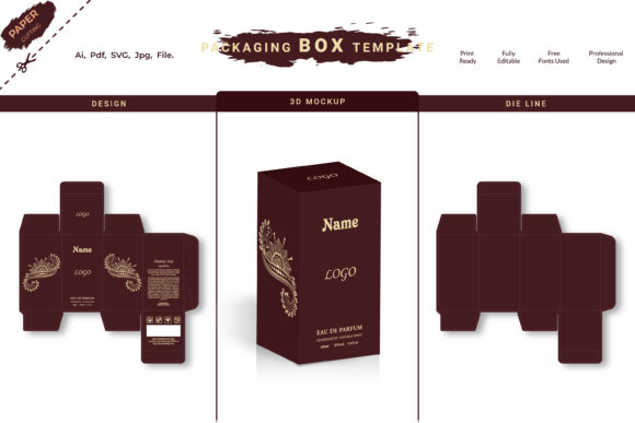 Luxury Perfume 3D Box Packaging Design for Premium Branding