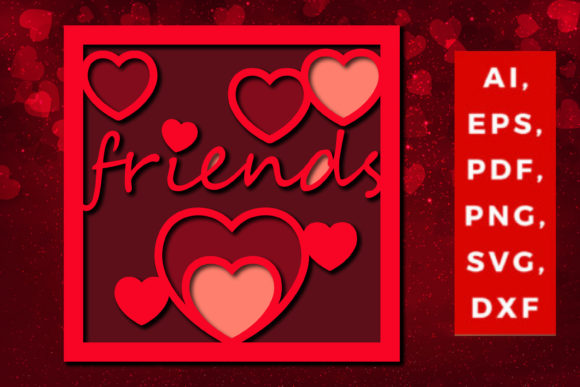 Multi Layer Valentine s Friends SVG: Laser Cutting and Valentine S Day