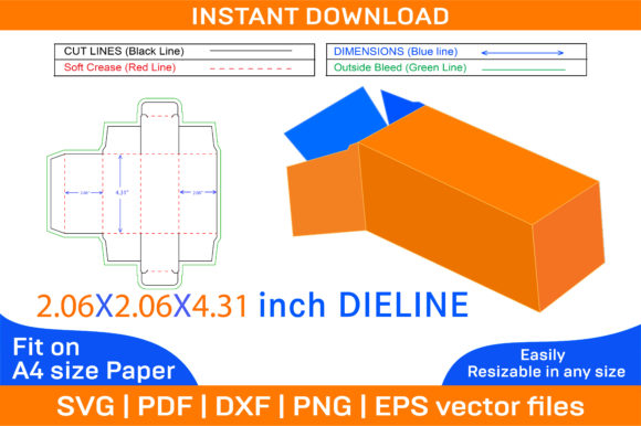 Review: Straight Tuck End Folding Box Dieline