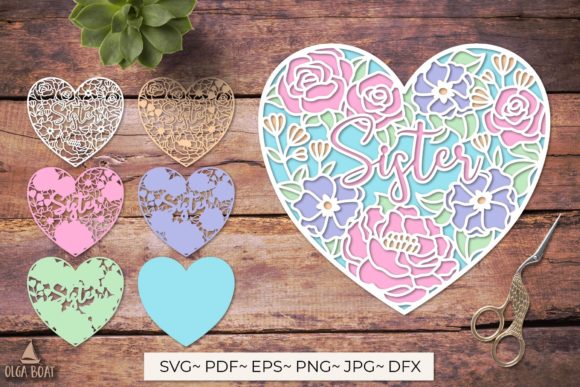 Sister Heart Graphics: A 3D SVG Craft Asset for Real Projects